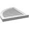 Ekena Millwork Quarter Round Top Left Surface Mount PVC Gable Vent w/ 2"W x 2"P Brickmould Sill Frame, 20"W x 26"H GVPQL20X2603SF - alternate 4